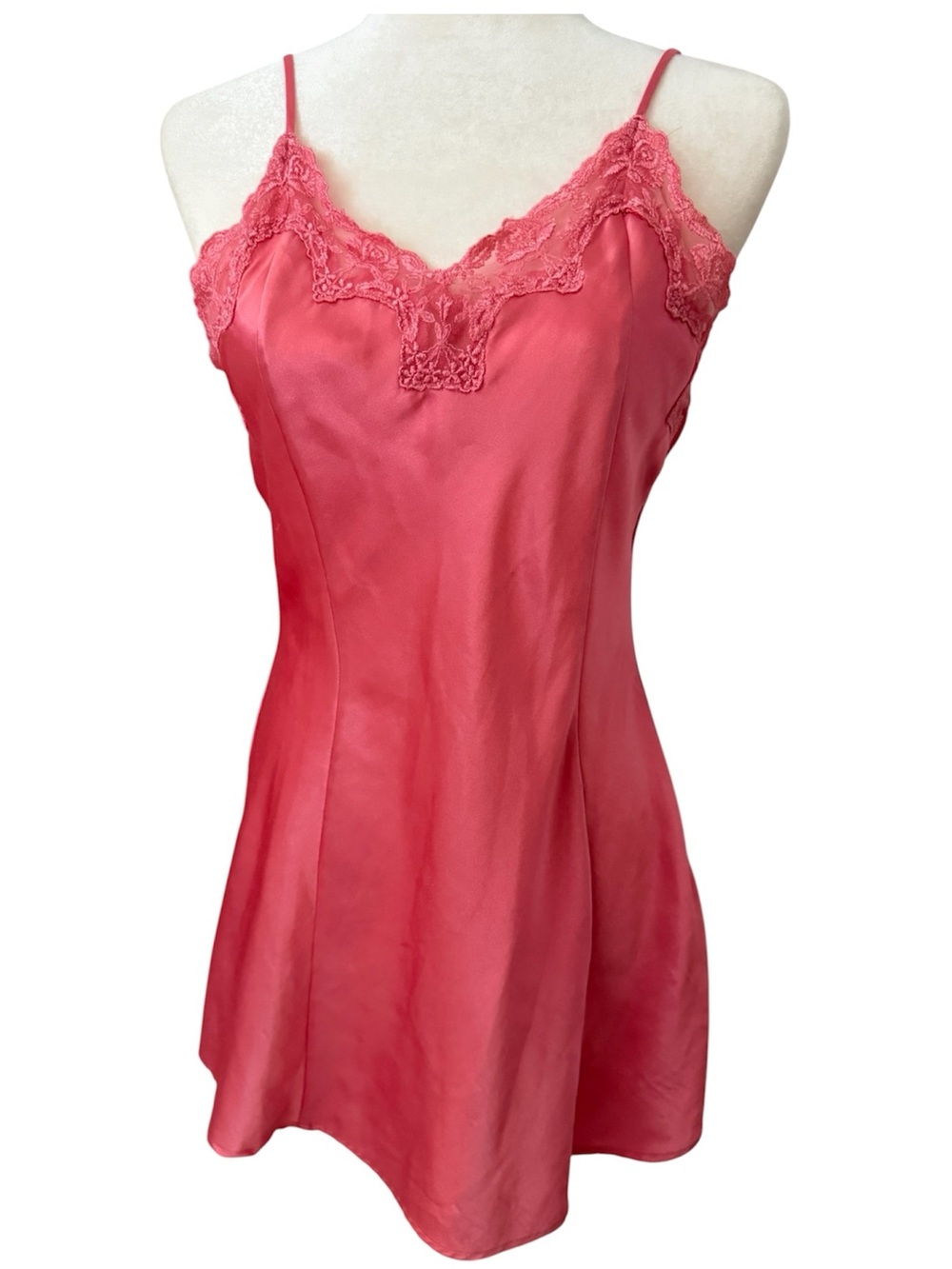VINTAGE Pink Slip Dress with Lace Detail SECRET TREASURES
